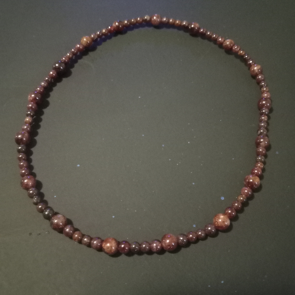 Garnet Beaded Necklace